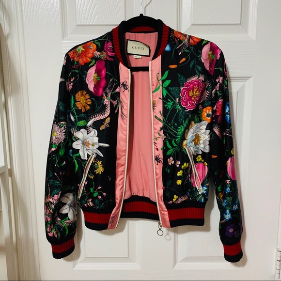 Gucci Jackets & Blazers - GUCCI Silk Floral Bomber